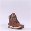 Rieker Wool Cuff Lace And Zip Ankle Boot - Brown